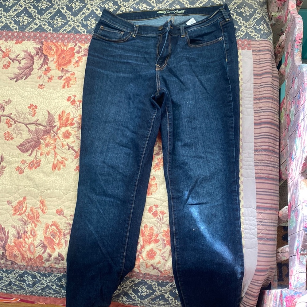 Old navy sweetheart dark blue jeans 12 tall